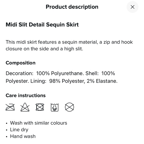 Midi Slit Detail Sequin Skirt - Rose Gold - Picture 7 of 7